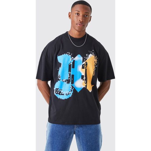 T-shirt oversize imprimé peinture - Boohooman - Modalova