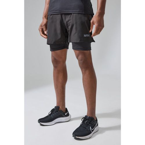 Man Active Mesh 2-in-1 Short - Boohooman - Modalova