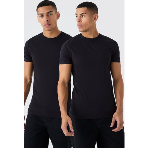 Lot de 2 t-shirts moulants - Boohooman - Modalova