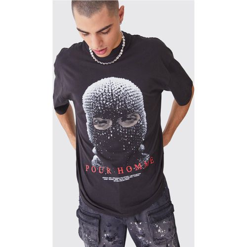 T-shirt oversize imprimé masque - Boohooman - Modalova