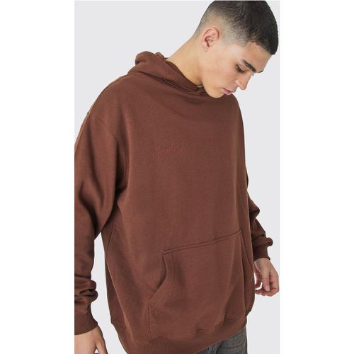 Sweat à capuche oversize à broderie Worldwide - Boohooman - Modalova