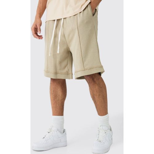 Oversized Drop Crotch Rib Hem Loopback Short homme - Boohooman - Modalova