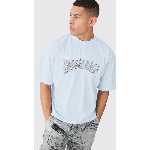 Oversized Boxy Extended Neck Bird T-shirt - Boohooman - Modalova