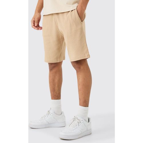 Slim Mid Length Waffle Short homme - Boohooman - Modalova