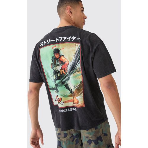 Oversized Street Fighter Anime License T-shirt - Boohooman - Modalova