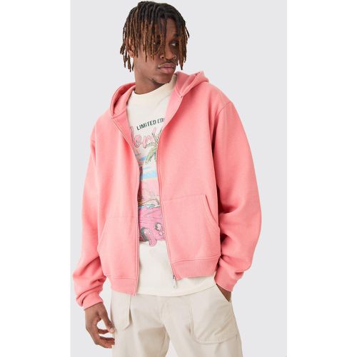 Tall Oversized Boxy Zip Through Hoodie - Boohooman - Modalova