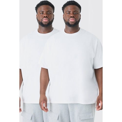 Grande taille - Lot de 2 t-shirts oversize - Boohooman - Modalova