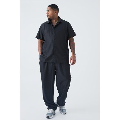 Plus Short Sleeve Soft Twill Smart Shirt & Trouser - - XXXL - Boohooman - Modalova