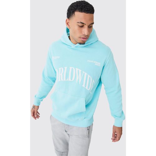 Sweat à capuche surteint imprimé - Boohooman - Modalova