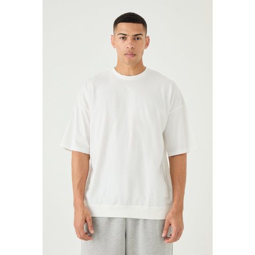 Oversized Ribbed Hem T-shirt - Boohooman - Modalova