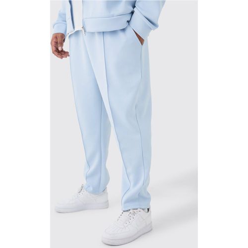 Plus Slim Tapered Cropped Scuba Jogger - Boohooman - Modalova