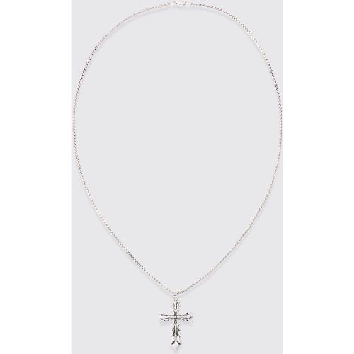Gothic Cross Pendant Necklace In Silver - Boohooman - Modalova