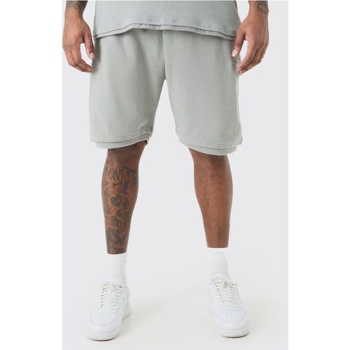 Plus Relaxed Heavyweight Ribbed Shorts - - XXXL - Boohooman - Modalova