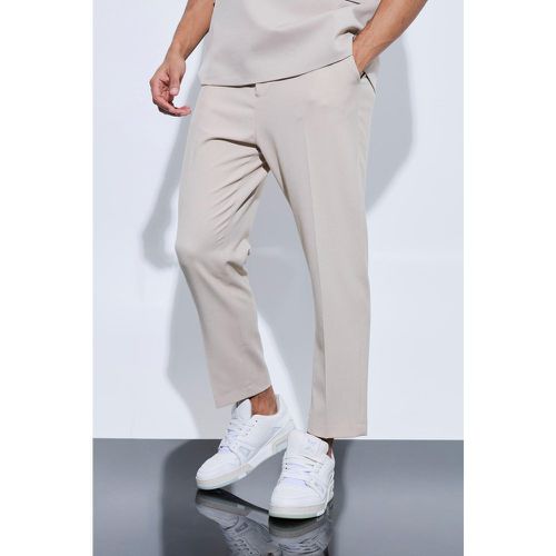 High Rise Tapered Crop Tailored Trousers - Boohooman - Modalova