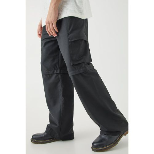 Tailored Zip Off Cargo Hybrid Trousers - Boohooman - Modalova