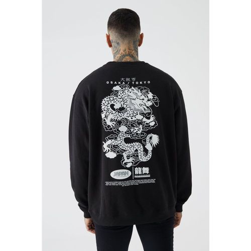 Tall - Sweat oversize à imprimé dragon - Boohooman - Modalova