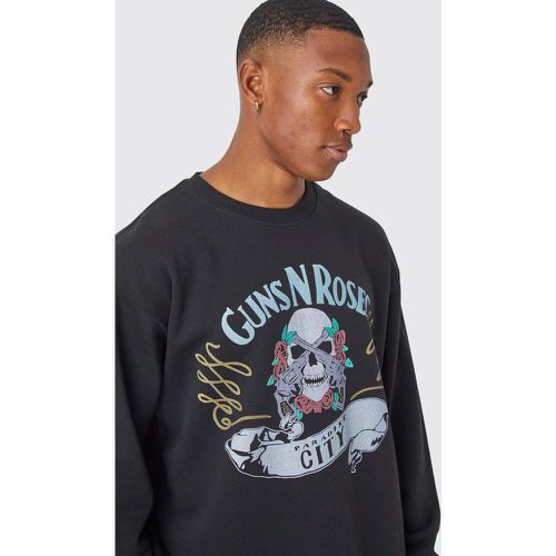 Sweat oversize à imprimé Guns N Roses - Boohooman - Modalova