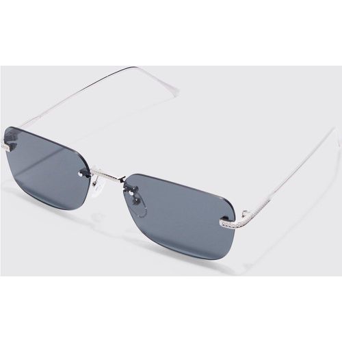 Rectangular Rimless Sunglasses - Boohooman - Modalova