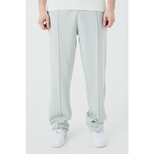 Tall Relaxed Interlock Pintiuck Jogger - Boohooman - Modalova