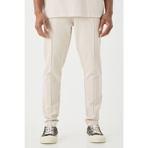 Slim Tapered Interlock Pintuck Jogger - Boohooman - Modalova