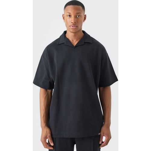 Oversized Heavy Interlock Revere Polo - Boohooman - Modalova