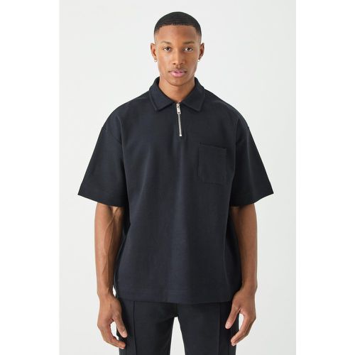 Oversized Heavy Interlock Pocket Polo - Boohooman - Modalova