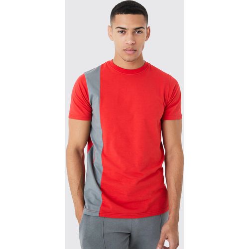 T-shirt cintré color block - MAN - Boohooman - Modalova