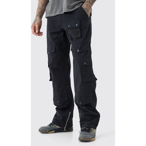 Tall Relaxed Fit Twill Cargo Trousers - Boohooman - Modalova
