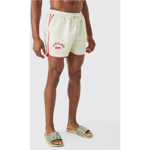 Short Length Embroidered Runner Swim - Boohooman - Modalova