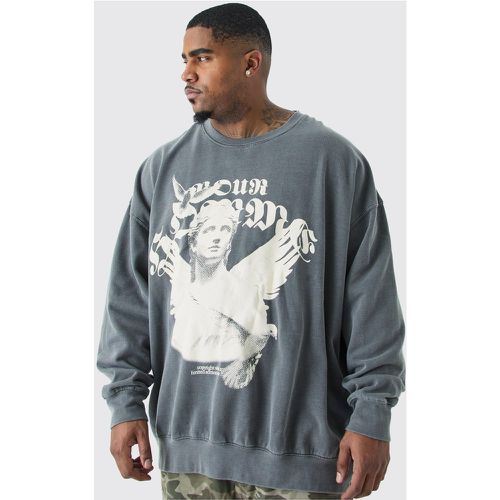 Grande taille - Sweat oversize délavé homme - - XXXL - Boohooman - Modalova