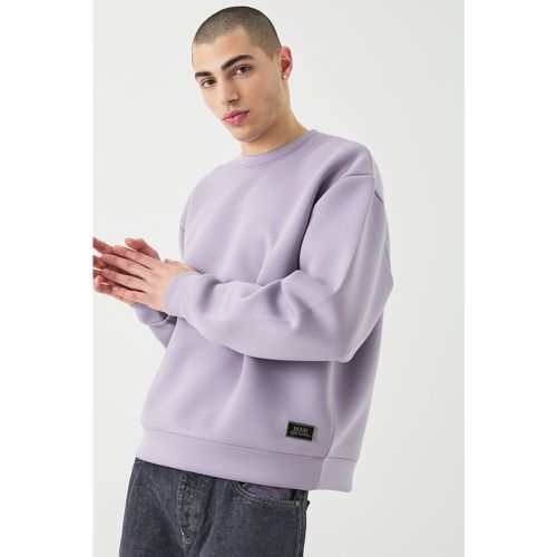Oversized Boxy Bonded Scuba Sweatshirt - Boohooman - Modalova
