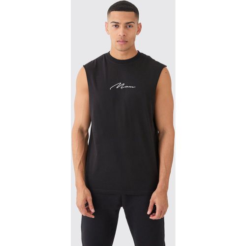 Man Signature Drop Armhole vest - Boohooman - Modalova