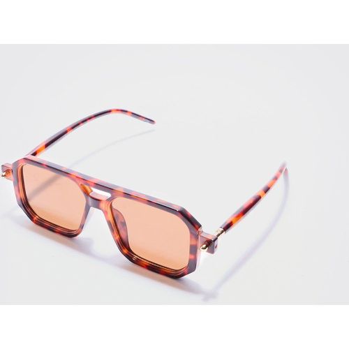 Aviator Sunglasses In Tortoise - Boohooman - Modalova