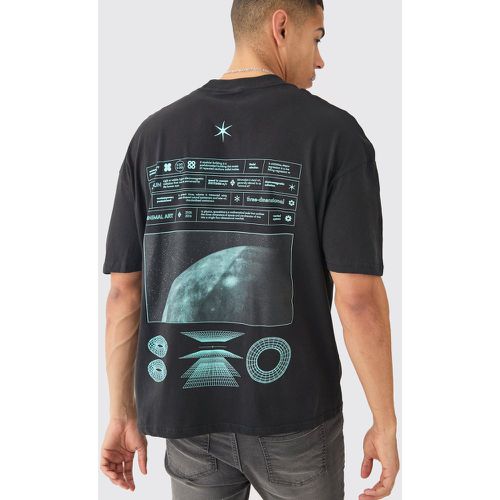 Oversized Space Graphic T-shirt - Boohooman - Modalova