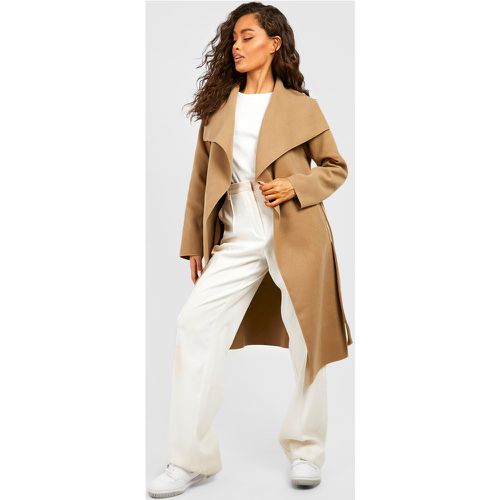 Manteau Long À Ceinture - boohoo - Modalova