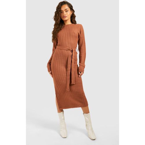 Robe Pull Longue Et Ceinturée - boohoo - Modalova