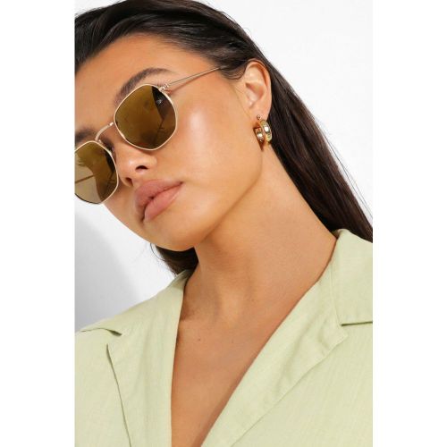 Lunettes De Soleil Rondes - boohoo - Modalova