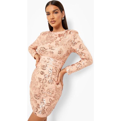 Robe Courte À Épaulettes Et Paillettes - boohoo - Modalova