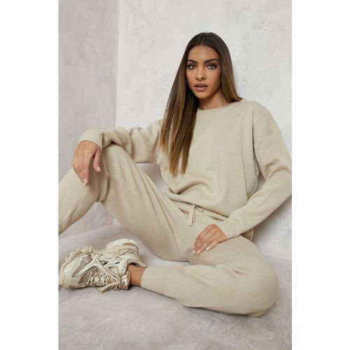 Ensemble Pull Et Jogging En Maille - Blanc Écru - S, Blanc Écru - boohoo - Modalova