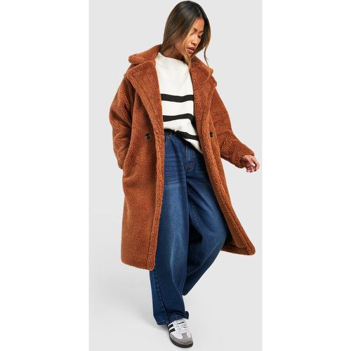 Manteau Oversize En Fausse Fourrure Polaire - boohoo - Modalova