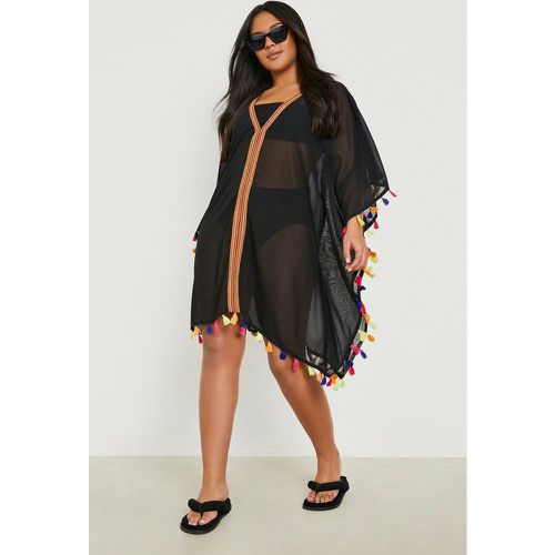 Grande Taille - Kimono De Plage À Pompons - boohoo - Modalova