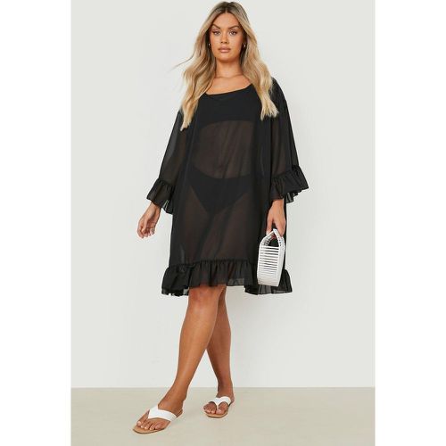 Grande Taille - Robe De Plage Volantée - boohoo - Modalova