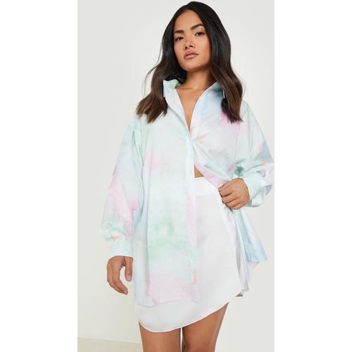 Chemise Tie Dye Oversize - boohoo - Modalova