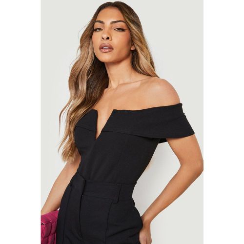 Body À Col Bateau Et Décolleté En V - boohoo - Modalova