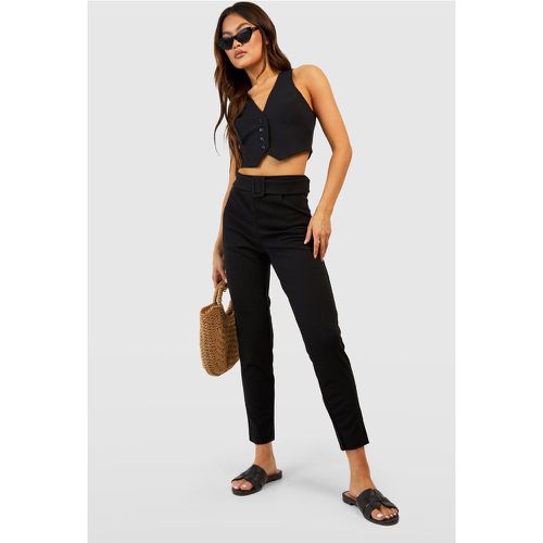 Pantalon Fuselé Taille Haute À Ceinture - boohoo - Modalova