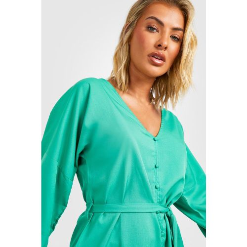 Blouse Boutonnée À Ceinture - boohoo - Modalova