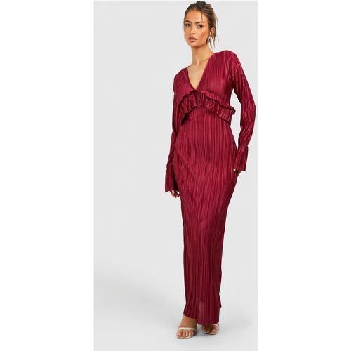 Robe Longue Plissée À Volants - boohoo - Modalova