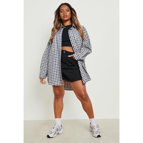 Grande Taille - Chemise Boyfriend Oversize À Carreaux - boohoo - Modalova