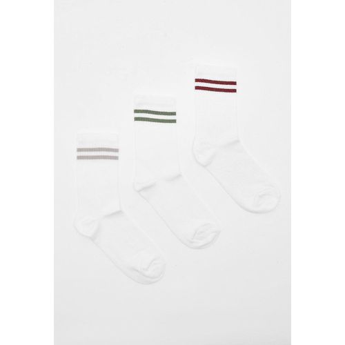 Lot De 3 Paires De Chaussettes Rayées - boohoo - Modalova