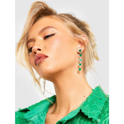 Boucles D'Oreilles Pendantes À Cœurs Fluo - boohoo - Modalova